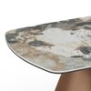 Aeris Oval Metal Coffee Table in Saturn Spanish Ceramic Finish