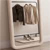 The Artment Unbreakable Beige Square Puff Floor Mirror (160 x 60) cm