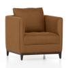 Florence Premium 1 Seater Fabric Sofa in Ochre velvet Colour