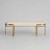 Roma Aureline Metal Bench in Grey Finish