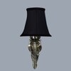 Devansh Gold Antique Wall Mounted Lamp With Black  Cotton Shade