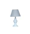 Limina White Wood Table Lamp with White Cotton Shade