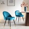 Momence Metal Accent Chair in Blue Colour