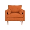 Arihana Boucle Fabric Arm Chair in Orange Colour