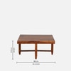 Sheesham Wood Coffee Table Set In Scratch Resistant Honey Oak Finish With Cushioned Stools