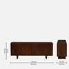 Veltrix Solid Wood  Side Board In Tobacco Colour