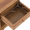 Tuscany Solid Wood Bedside Table in Natural Teak Finish