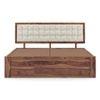 Florence Solid Wood King Size Drawer Storage Bed In Teak Finish