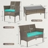 Carry Bird Wicker  Outdoor Set in Grey Colour (2 Seater Sofa, 2 Chairs & 1 Table)