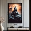 The Castle Decor Lord Shiva Wall Painting Framed Artwork 20x30 Inch Style 1
