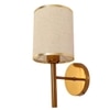Eliante Cloth Shade Wall Lights Mild Steel & Glass Material Antique Gold & White Finish