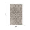 Jaipur Rugs Tessellated Wool 5x8 Feet Medium Grey And Black Olive Dhurrie Carpet