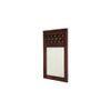 paulo solid wood mirror in brown colour