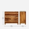 Rehan Solid Wood 3 Chest Of Drawers in Rustic Finish