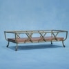 Ireka Homes Harvest Glow Acacia Wood Storage Basket with Metal