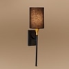 Devansh Metal Electric Wall Light in Black Colour with Black Shade Count of 1 Light