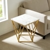 Geometric Metal Side Table in Gold Colour