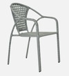 Esperance Wicker Table And Chair Set In White And Black Finish