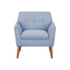 Thomas Fabric Lounge Chair in Blue Color