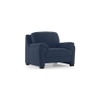 Farina Premium 1 Seater Fabric Sofa in Lapis Blue Colour