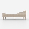 Minimalist Kids Toddler Bed in Oak and Yellow