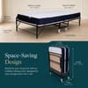 Loom and Needles Rollaway Metal Folding Bed With 6in Single Size Mattress With Lockable Wheels
