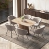 Nola Comapct 6 Seater Dining Table With Set of 3 Calix Dining Chair