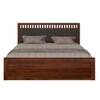 Vrinda Solid Wood King Size Bed With Non-Storage In Honey Oak Finish 72 x 75 inch