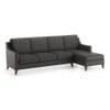 Abbey Sectional Sofa (Colour : Steel, Cushion : Soft, Seater : Right Aligned 3 Seater + Right Aligned Chaise)