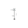 Jedidiah Multicolour Fabric Shade Floor Lamp with Black Iron Base