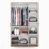 Zoey Engineered Wood 3 Door Wardrobe With Mirror in Classic Walnut Finish