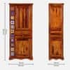 Rangrez Sheesham Wood Bar Cabinet in Honey Oak Finish