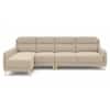 Cinnaro Velvet RHS Sectional Sofa in Cream Color