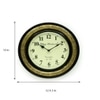 Wooden Decorative Brassfitted Round Wall Clock In Golden Black Color By Craft Tree