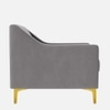 Fame Velvet 1 Seater Sofa in Grey Colour