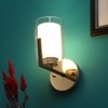 Eliante Modern Wall Lights Mild Steel & Glass Material Brown, Gold & White Finish