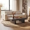 Nakkashi Solid Wood Rectangular Coffee Table In Dark Chestnut Finish