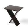 Darcy Sheesham Wood Contemporary Rectangle Set Of 2 Tea Table  Side Tables In Dark Mahagony Finish