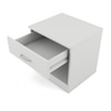 Swiss Engineered Wood Bedside Table in Frosty White Finish