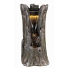 Grey Nature Inspired Carved Tree Water Fountain