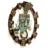 Desert Art Metal Handpainted Lord Krishna Wall Hanging in Blue Colour