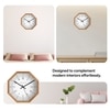 Octagonal Wooden Wall Clock with Natural Wood Frame and Modern Dial