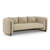 Reno Three Seater Fabric Sofa in Biscuit Velvet