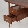Hewinson Double Solid Wood Desk in Brown Colour Ipiano Finish