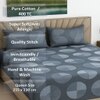Quin Grey Geometric 400 TC Cotton Flat Queen Size Bedsheet with 2 Pillow Covers – Threads