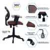 Jaazza Low Back Ergonomic Chair in Brown Colour