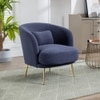 CITIUM Fabric Accent Chair in Blue Colour