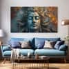 The Castle Decor Lord Shiva Wall Painting Wooden Framed 27x48 Inch (Style 17)