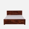 Neva Solid Wood Queen  Size Bed Without Storage (Provincial Teak Finish)