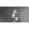 Mariana 3-Light Hanging Cluster with Cutwork Clear Glass Shade & Contrast Wire